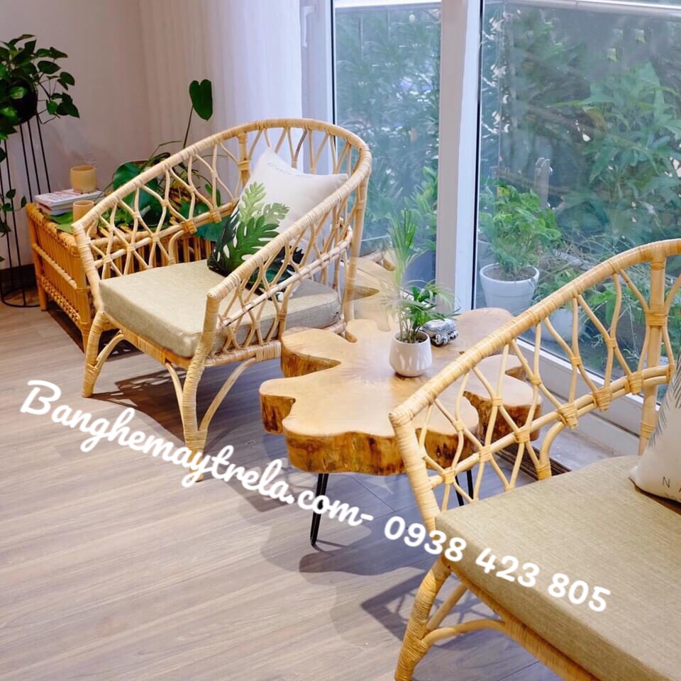 Ghế sofa đơn mây vuông hiện đại